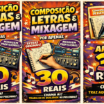 Eu vou Fazer letras de músicas profissionais e mix/master.