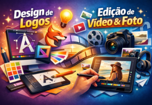 Eu vou criar sua logotipo, editar vídeos, fotos