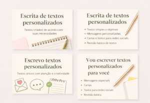 Eu vou Escrever textos personalizados criativos