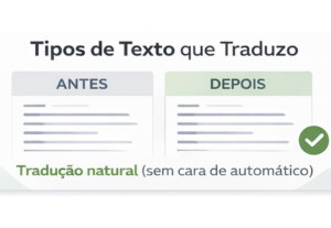 Eu vou Fazer tradução de textos em diferentes idiomas