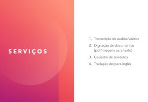 Eu vou fazer Transcrição de áudio/vídeo e Digitação de Docum...