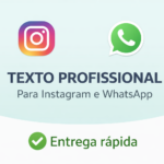 Eu vou Criar texto profissional para Instagram ou WhatsApp