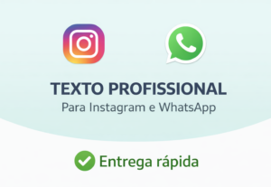 Eu vou Criar texto profissional para Instagram ou WhatsApp