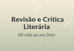 Eu vou fazer a revisão e crítica completa do seu livro.