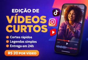 Eu vou fazer Edição de Vídeo Curto Reels, TikTok e Shorts