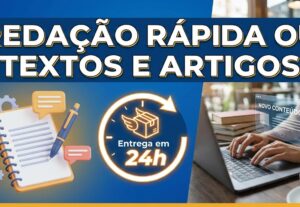 Eu vou escrever um texto, redação ou artigo, para você