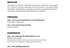 Eu vou criar currículos profissionais e modernos.