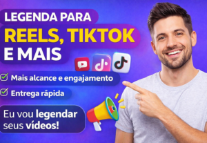 Eu vou legendar seus videos tiktok, instagram, youtube