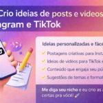 Eu vou Criar ideias de posts e vídeos para Insta,tiktok,