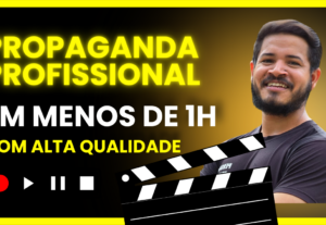 Eu vou gravar um vídeo comercial incrível em menos de 1h