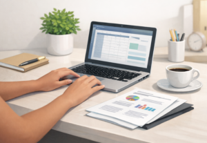 Eu vou digitar seus textos e documentos com rapidez