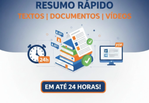 Eu vou Resumir de texto e Documentos em 24h