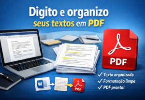 Eu vou Digitar e organizar seus textos em PDF.
