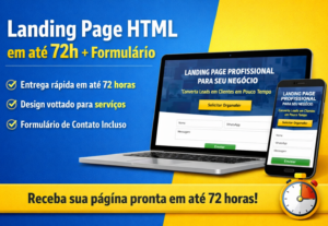 Eu vou Criar Sua Landing Page de Alta Conversão em Até 72h