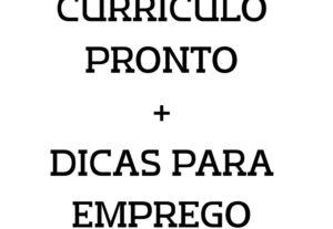 Eu vou fazer Currículo Simples e Pronto