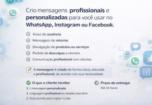 Eu vou Criar Mensagens Profissionais Para Redes Sociais