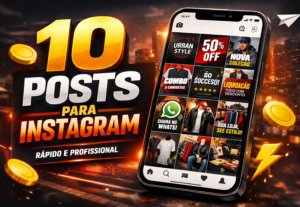 Eu vou Criar posts profissionais para Instagram do seu negóc...