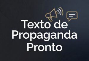Eu vou criar um texto de propaganda pronto para vender