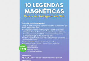 Eu vou criar 10 legendas magnéticas