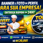 Eu vou fazer Banner + foto de perfil profissional para redes...