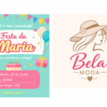 Eu vou criar convites personalizados e logos difierencias