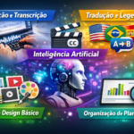 Eu vou fazer digitação, legendas, edições básicas, i.a e tra...