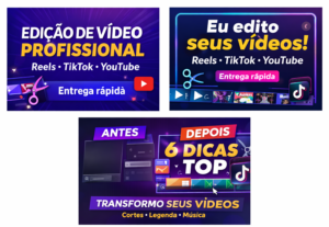 Eu vou editar seus vídeos profissionalmente