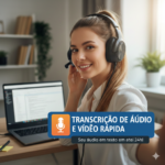 Eu vou transcrever seu áudio ou vídeo. Limite 20 minutos