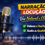 Eu vou ser a voz profissional para os seus vídeos e projetos