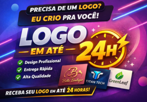Eu vou criar sua logo profissional e exclusiva em até 24hrs