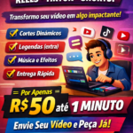Eu vou editar vídeos curtos para Instagram, Youtube e TikTok
