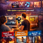 Eu vou editar seus vídeos para Tiktok, Instagram e Youtube