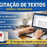 Eu vou fazer Digitação de textos, pdf word e etc