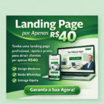Eu vou fazer Sua Landing Page Profissional por 40