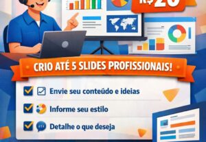 Eu vou criar apresentação em Slides profissional até 5 Slide...