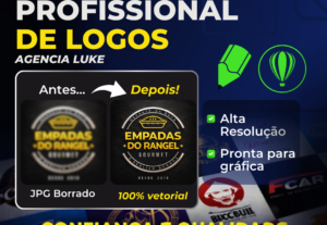 Eu vou vetorizar sua logomarca em alta qualidade