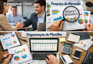 Eu vou fazer Prospecção, pesquisa e planilhas organizadas