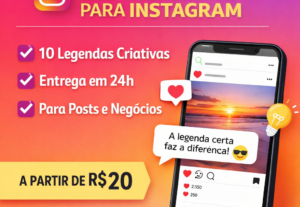 Eu vou Criar 10 legendas criativas para Instagram