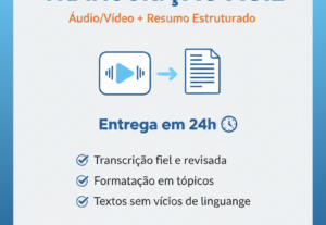 Eu vou fazer Transcrição Ágil de Áudio/Vídeo + Resumo Estrut...