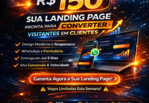 Eu vou criar sua landing page profissional e responsiva