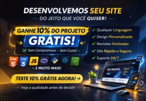 Eu vou fazer Programação Personalizada: Sites, Apps e Sistem...