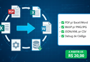 Eu vou converter seus aquivos word, PDF, CSV, etc