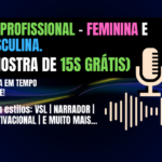 Eu vou gravar QUALQUER VOZ para o seu projeto em tempo recor...