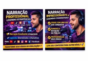 Eu vou narrar ou legendar seus videos