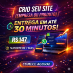 Eu vou criar seu site em até 1h