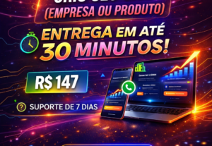 Eu vou criar seu site em até 1h