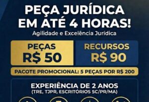 Eu vou criar uma peça juridica para você
