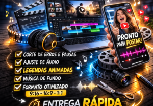 Eu vou Editar seu vídeo para Instagram, TikTok ou YT.