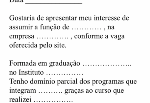 Eu vou fazer Carta de apresentação pra entrevistas e currícu...