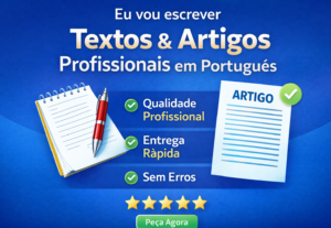 Eu vou criar artigos e textos profissionais